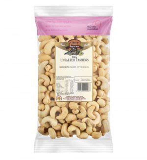 Picture of YUMMY UNSALTED CASHEWS 500GM